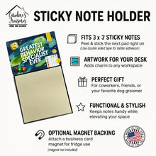 Load image into Gallery viewer, Greatest Behavior Specialist Ever Funny Sticky Note Holder for Teacher's Gift