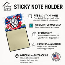 Load image into Gallery viewer, Greatest Cheer Coach Ever Funny Sticky Note Holder for Teacher's Gift