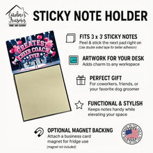 Load image into Gallery viewer, Greatest Cheer Coach Ever Funny Sticky Note Holder for Teacher's Gift
