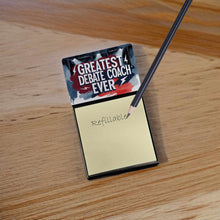 Load image into Gallery viewer, Greatest Debate Coach Ever Funny Sticky Note Holder for Teacher's Gift