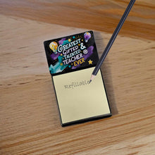 Load image into Gallery viewer, Greatest Gifted Teacher Ever Funny Sticky Note Holder for Teacher's Gift