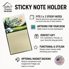 Load image into Gallery viewer, Greatest Golf Coach Ever Funny Sticky Note Holder for Teacher's Gift