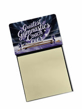 Load image into Gallery viewer, Greatest Gymnastics Coach Ever Funny Sticky Note Holder for Teacher's Gift