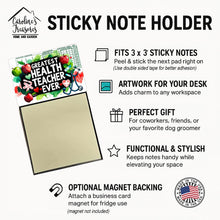 Load image into Gallery viewer, Greatest Health Teacher Ever Funny Sticky Note Holder for Teacher's Gift