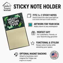 Load image into Gallery viewer, Greatest Math Teacher Ever Funny Sticky Note Holder for Teacher's Gift