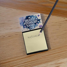 Load image into Gallery viewer, Greatest Psychology Teacher Ever Funny Sticky Note Holder for Teacher's Gift