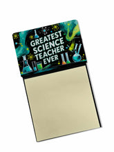 Load image into Gallery viewer, Greatest Science Teacher Ever Funny Sticky Note Holder for Teacher's Gift