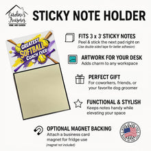 Load image into Gallery viewer, Greatest Softball Coach Ever Funny Sticky Note Holder for Teacher's Gift