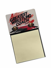 Load image into Gallery viewer, Greatest Wrestling Coach Ever Funny Sticky Note Holder for Teacher's Gift