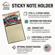 Load image into Gallery viewer, Happy Holidays to a Grade-A Teacher Funny Sticky Note Holder for Teacher's Gift