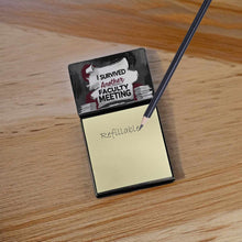 Load image into Gallery viewer, I Survived Another Faculty Meeting Funny Sticky Note Holder for Teacher's Gift