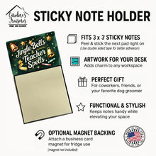 Load image into Gallery viewer, Jingle Bells &amp; Teacher Spells Funny Sticky Note Holder for Teacher's Gift