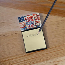 Load image into Gallery viewer, Land of the Free Because Teachers Lead Funny Sticky Note Holder for Teacher's Gift