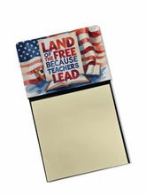Load image into Gallery viewer, Land of the Free Because Teachers Lead Funny Sticky Note Holder for Teacher's Gift