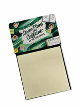 Load image into Gallery viewer, Lesson Plans and Caffeine My Two Food Groups Funny Sticky Note Holder for Teacher's Gift