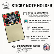 Load image into Gallery viewer, Merry &amp; Bright Teacher Funny Sticky Note Holder for Teacher's Gift