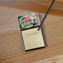 Load image into Gallery viewer, Merry Grading Season Funny Sticky Note Holder for Teacher's Gift