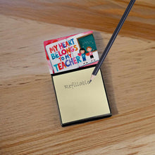 Load image into Gallery viewer, My Heart Belongs to My Teacher Funny Sticky Note Holder for Teacher's Gift