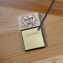 Load image into Gallery viewer, Teaching is a Work of Heart Funny Sticky Note Holder for Teacher's Gift