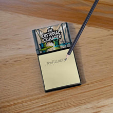 Load image into Gallery viewer, The Custodial Crusader Funny Sticky Note Holder for Teacher's Gift