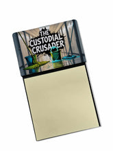 Load image into Gallery viewer, The Custodial Crusader Funny Sticky Note Holder for Teacher's Gift
