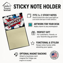 Load image into Gallery viewer, The Homework Enforcer Funny Sticky Note Holder for Teacher's Gift