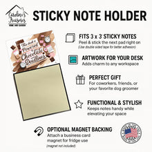 Load image into Gallery viewer, This Desk is Powered by Chocolate and Deadlines Funny Sticky Note Holder for Teacher's Gift