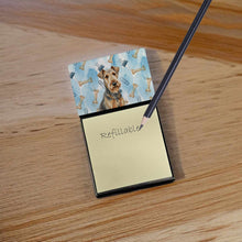 Load image into Gallery viewer, Grizzle Airedale Terrier Coworker Watercolor Sticky Note Holder