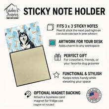 Load image into Gallery viewer, Black and White Alaskan Malamute Coworker Watercolor Sticky Note Holder