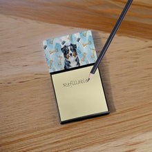 Load image into Gallery viewer, Black Australian Shepherd Coworker Watercolor Sticky Note Holder