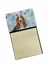 Load image into Gallery viewer, Tricolor and White Basset Hound Coworker Watercolor Sticky Note Holder