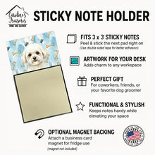 Load image into Gallery viewer, White and Cream Bichon Frise Coworker Watercolor Sticky Note Holder
