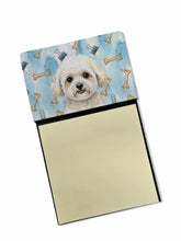 Load image into Gallery viewer, White and Cream Bichon Frise Coworker Watercolor Sticky Note Holder
