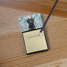 Load image into Gallery viewer, Brindle Bouvier des Flandres Coworker Watercolor Sticky Note Holder