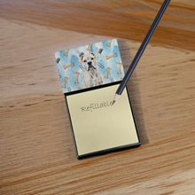 Load image into Gallery viewer, White Boxer Coworker Watercolor Sticky Note Holder