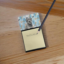 Load image into Gallery viewer, Gray Briard Coworker Watercolor Sticky Note Holder