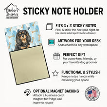 Load image into Gallery viewer, Black and Tan Cavalier Spaniel Coworker Watercolor Sticky Note Holder