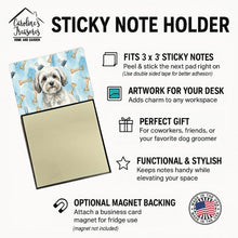 Load image into Gallery viewer, White with Gray Coton de Tulear Coworker Watercolor Sticky Note Holder