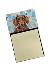 Load image into Gallery viewer, Chocolate and Tan Dachshund Coworker Watercolor Sticky Note Holder