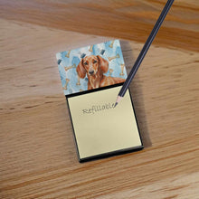 Load image into Gallery viewer, Red Brown Dachshund Coworker Watercolor Sticky Note Holder