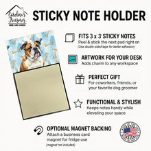Load image into Gallery viewer, Brindle and White English Bulldog Coworker Watercolor Sticky Note Holder