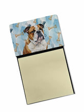 Load image into Gallery viewer, Brindle and White English Bulldog Coworker Watercolor Sticky Note Holder
