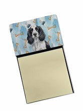 Load image into Gallery viewer, Black and White English Springer Spaniel Coworker Watercolor Sticky Note Holder