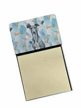 Load image into Gallery viewer, Blue Brindle Greyhound Coworker Watercolor Sticky Note Holder