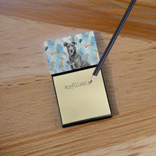 Load image into Gallery viewer, Gray Irish Wolfhound Coworker Watercolor Sticky Note Holder