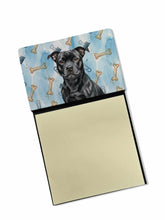 Load image into Gallery viewer, Black Staffordshire Bull Terrier Coworker Watercolor Sticky Note Holder