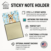 Load image into Gallery viewer, Fawn Staffordshire Bull Terrier Coworker Watercolor Sticky Note Holder