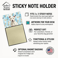 Load image into Gallery viewer, White Staffordshire Bull Terrier Coworker Watercolor Sticky Note Holder