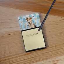 Load image into Gallery viewer, Wire Fox Terrier Coworker Watercolor Sticky Note Holder