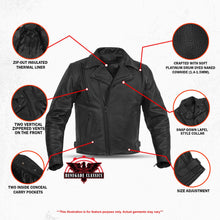 Load image into Gallery viewer, Dark Nova Leather Motorcycle Jacket